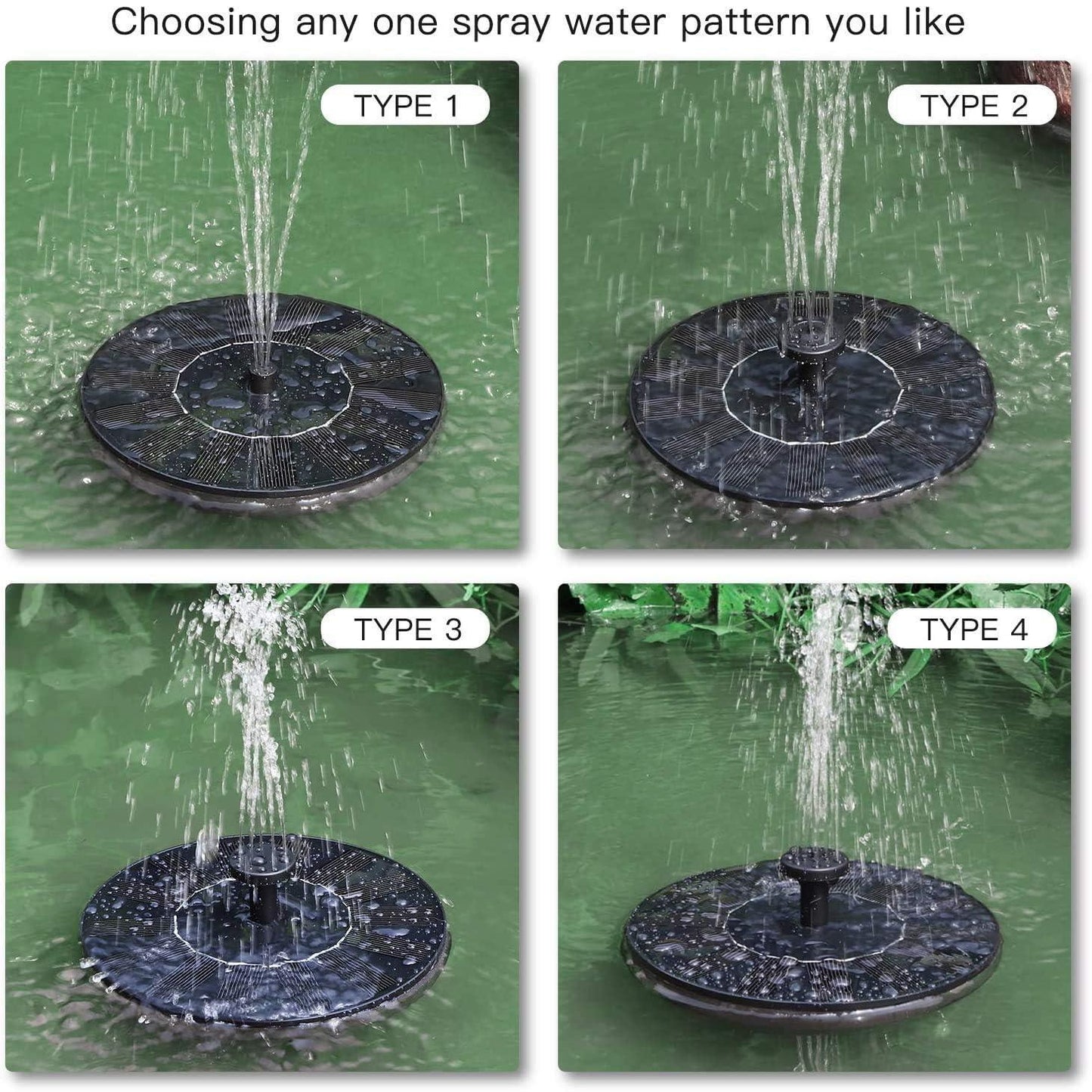 Solar Power Floating Water Fountain