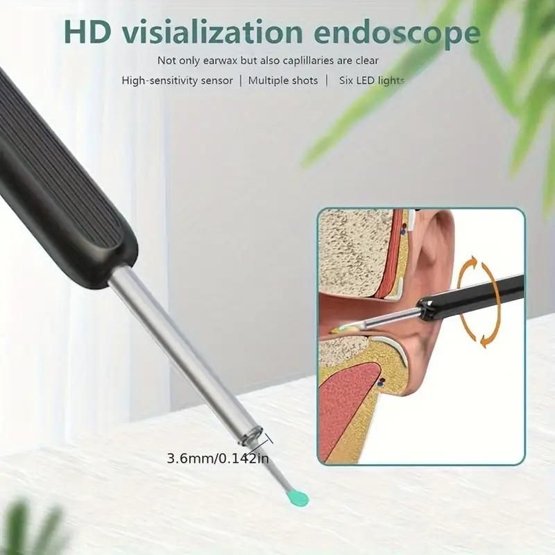 Smart Earwax Removal Kit with HD Camera & WiFi (7-Piece Set, 6 LED, iOS/Android Compatible)
