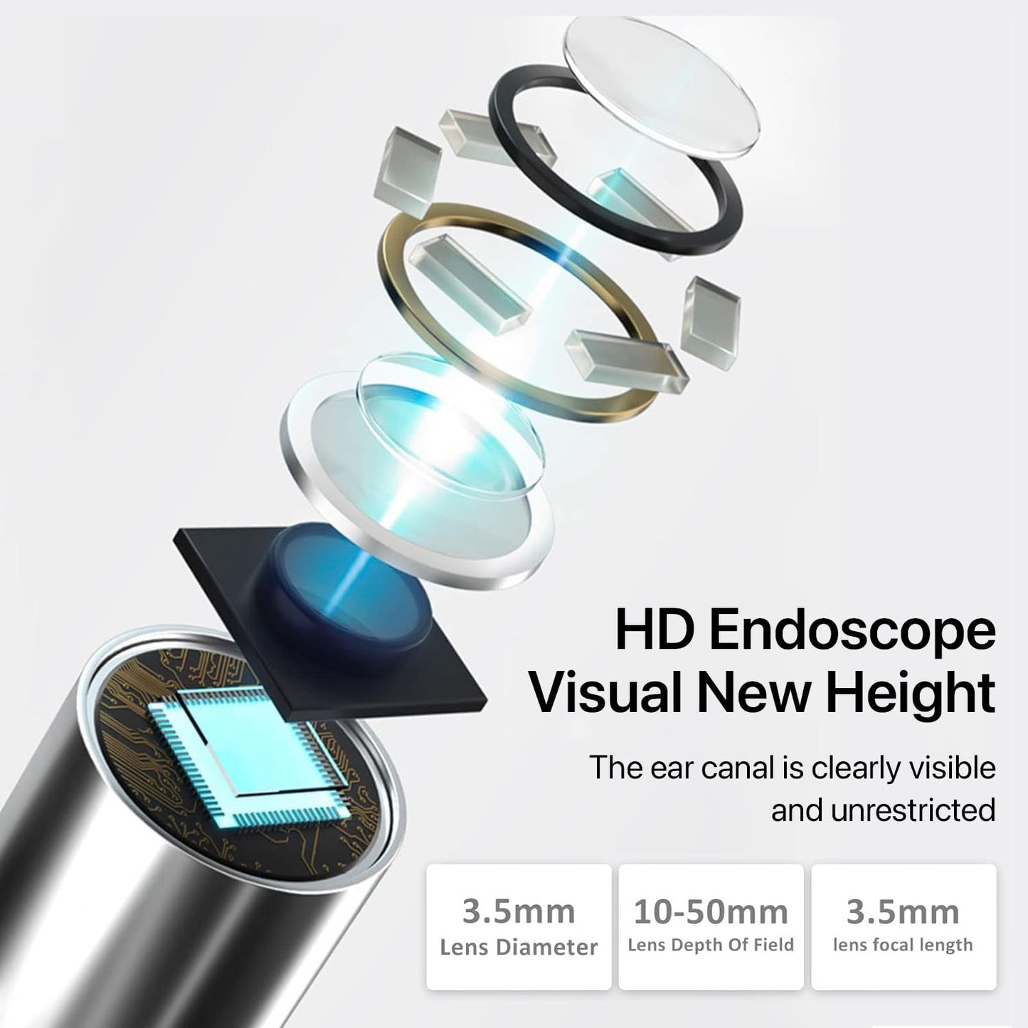 Smart Earwax Removal Kit with HD Camera & WiFi (7-Piece Set, 6 LED, iOS/Android Compatible)