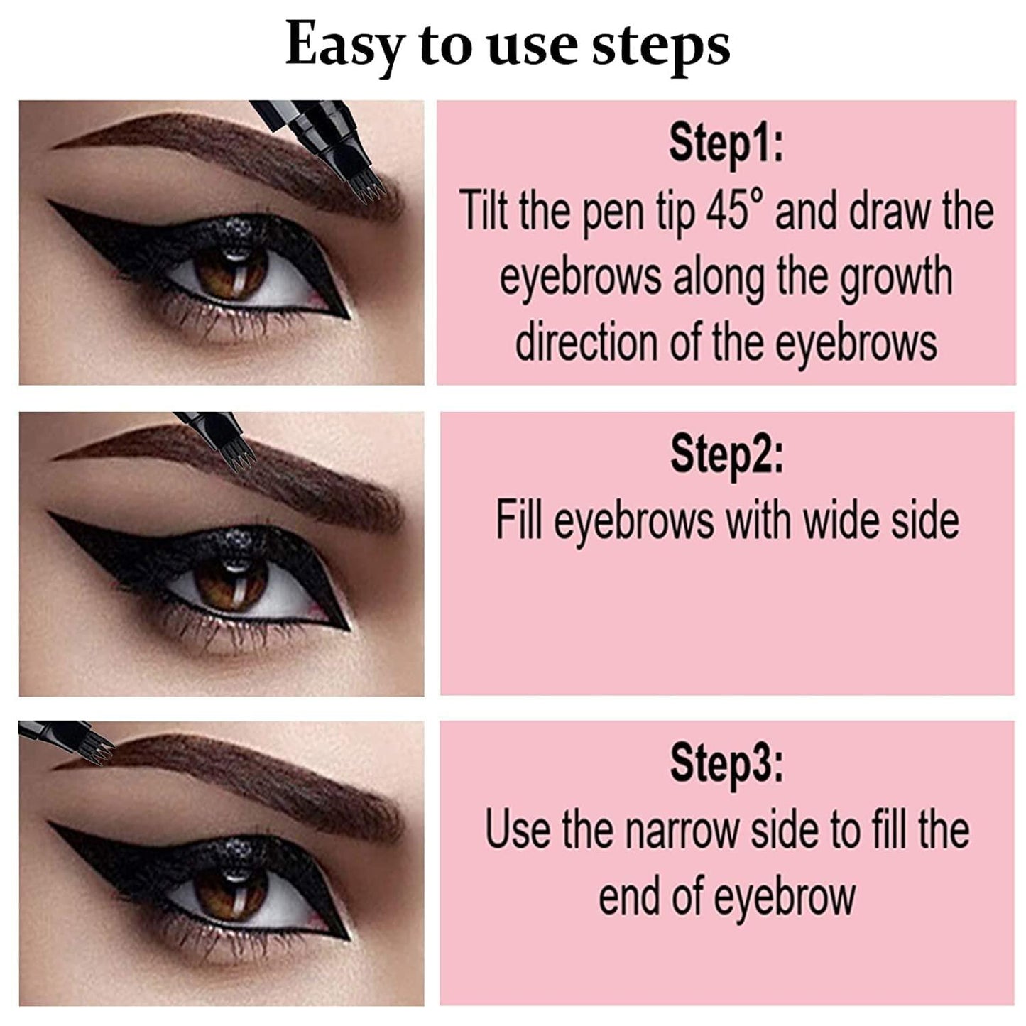 Waterproof 4-Tip Eyebrow Pen