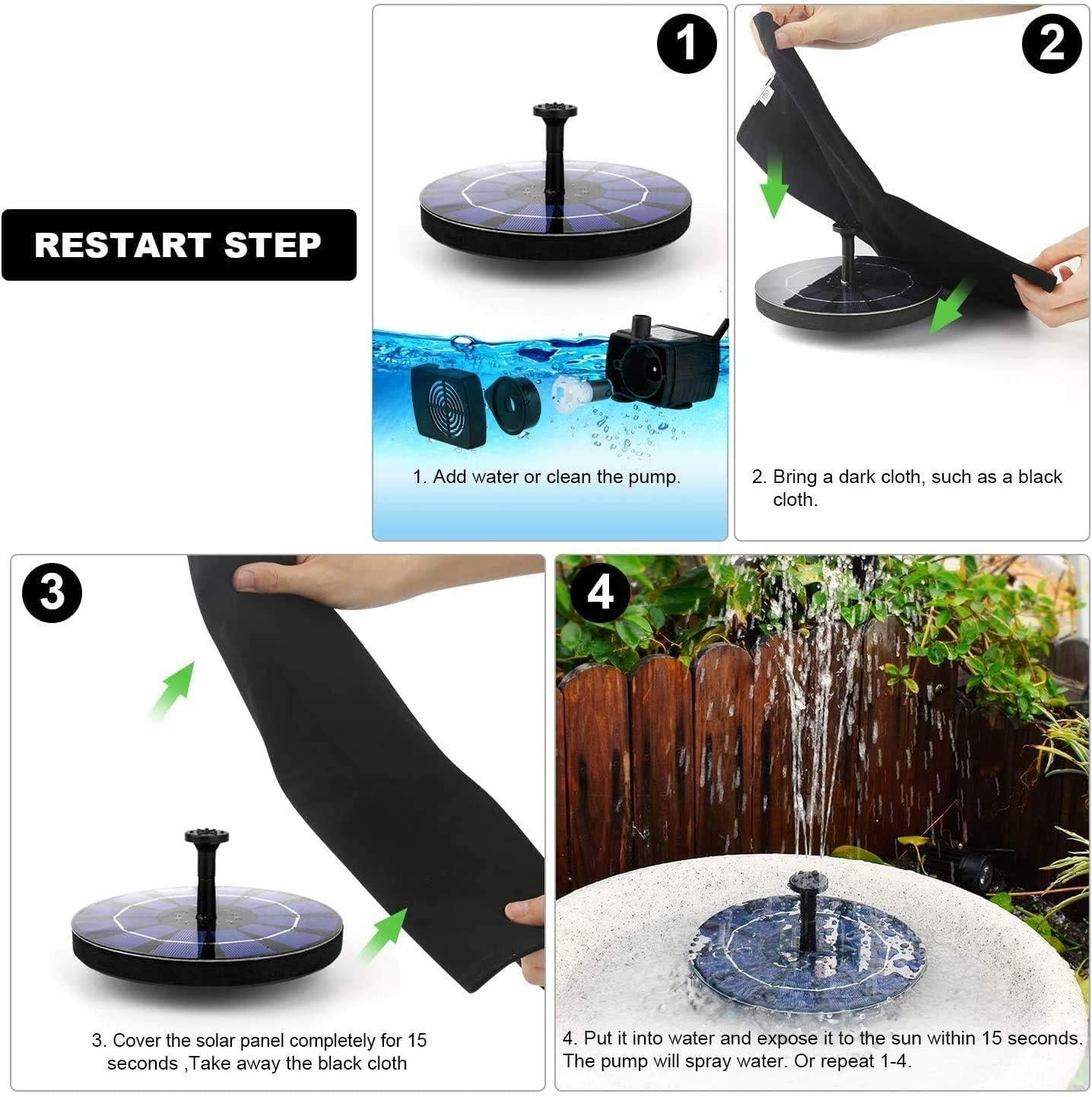 Solar Power Floating Water Fountain
