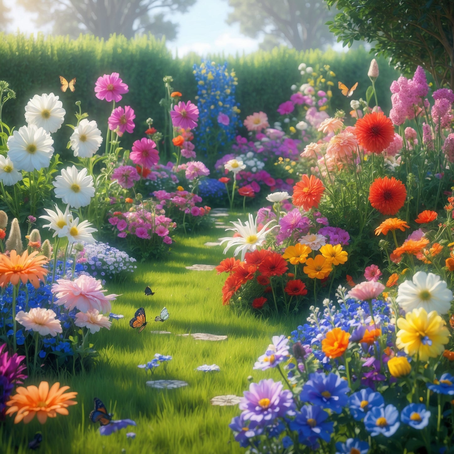 Royal Garden 100 Premium Flower Seeds + Free Plant Growth Supplement