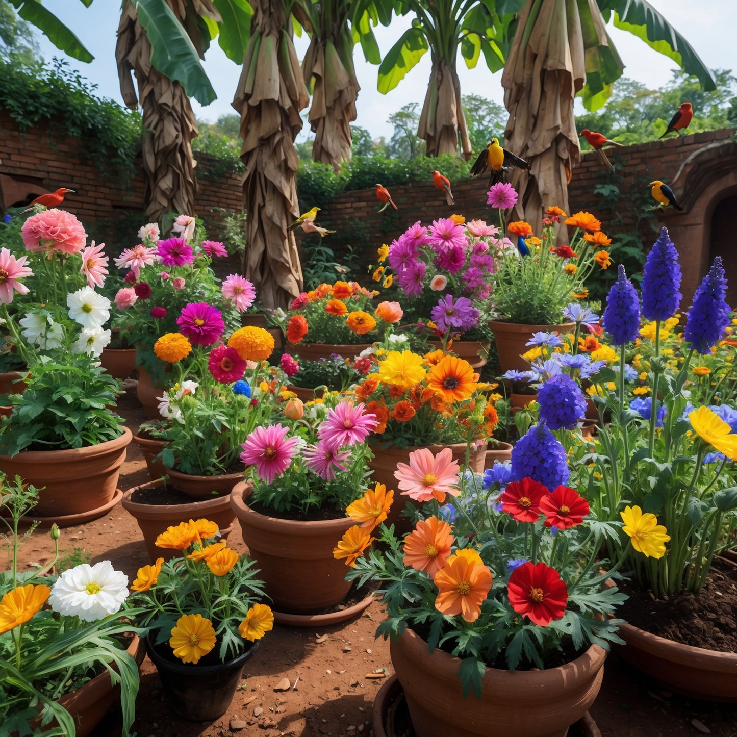 Royal Garden 100 Premium Flower Seeds + Free Plant Growth Supplement