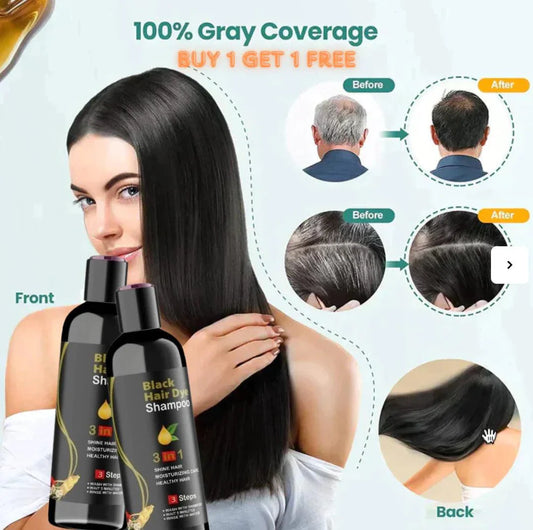 Ayurvedic Black Hair Shampoo 3 in 1-100ml (Buy One, Get One FREE)